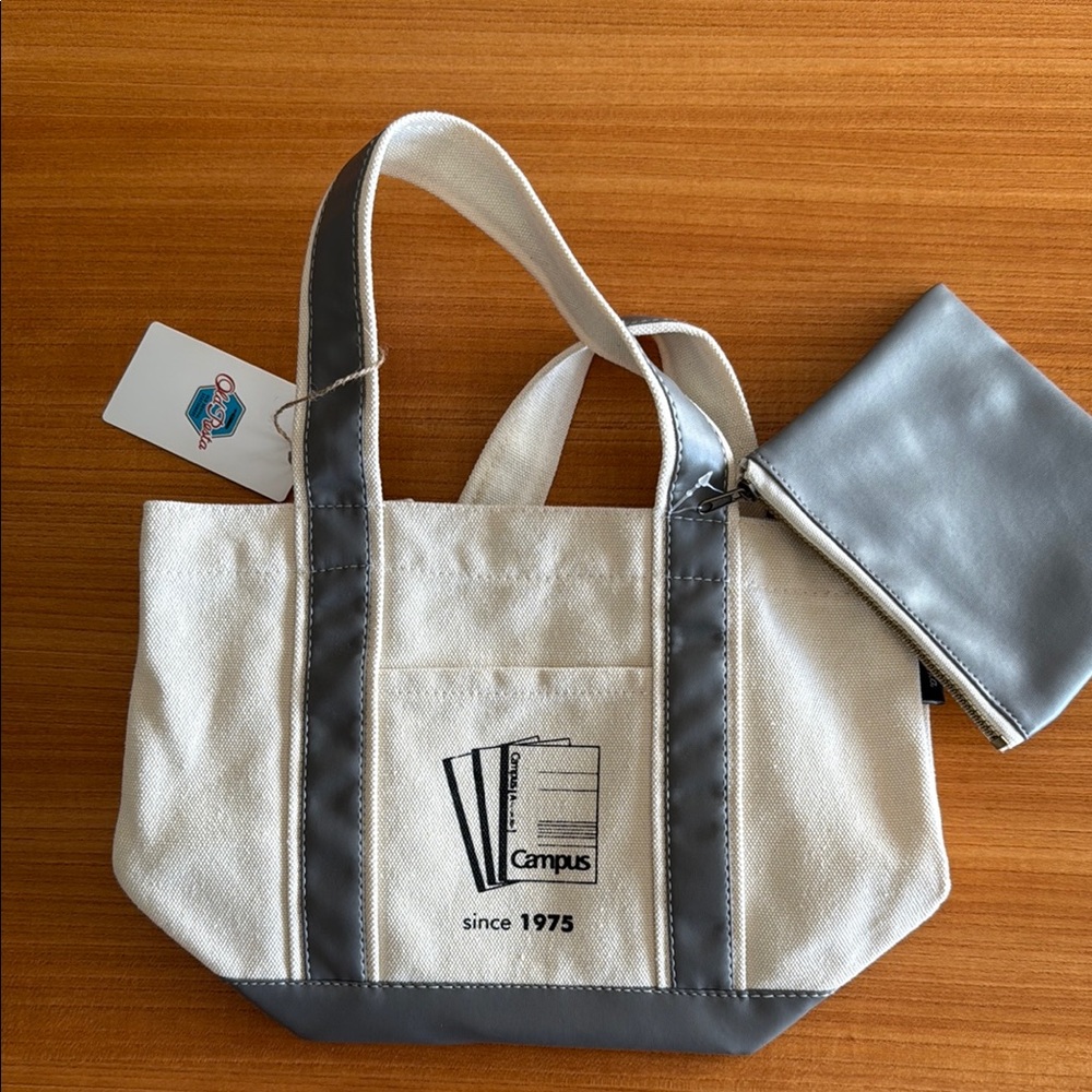 Old Resta Mini Tote Bag with a Small Pouch – Kokuyo Campus Print
